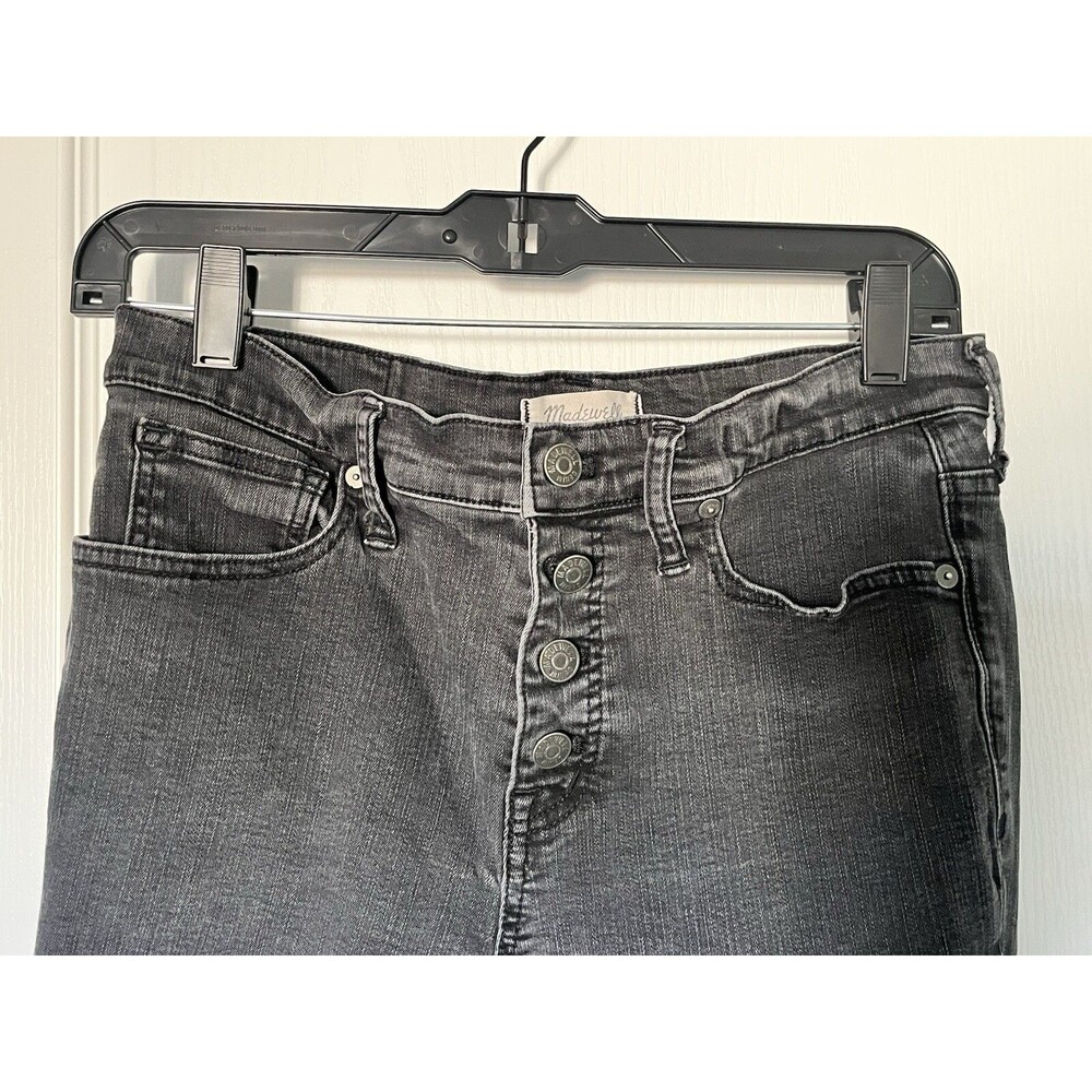 MADEWELL 9" High Rise Skinny Jean Size 30 Womens Black Excellent Condition - Picture 2 of 9